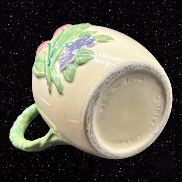 Vintage Treasure Craft  PFALTZGRAFF Pitcher Tulips Spring Summer USA 8”T 9.25”W - Picture 5 of 10